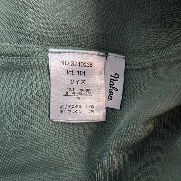 Nohea womens medium olive green belted adjustable strap mermaid midi dress NWT - Picture 4 of 12